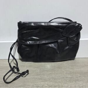 Pacific Connections Black Leather Vintage Purse